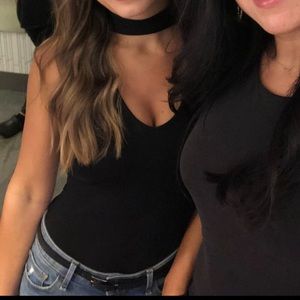 Black bodysuit tank.